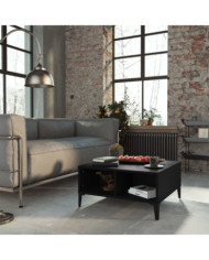 Table basse noir 60x60x30 cm bois d'ingénierie | Mobilier & Déco