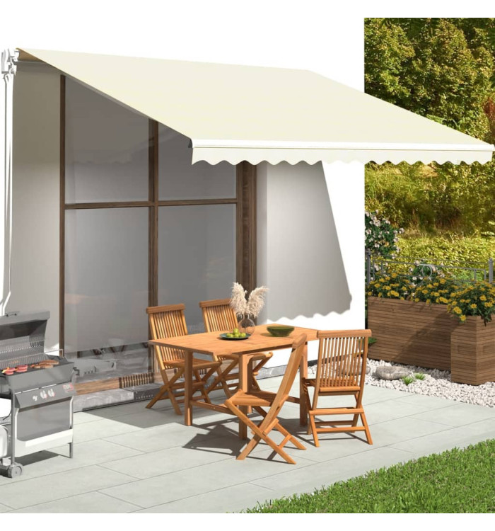 Tissu de remplacement pour auvent Crème 4,5x3,5 m | Mobilier & Déco