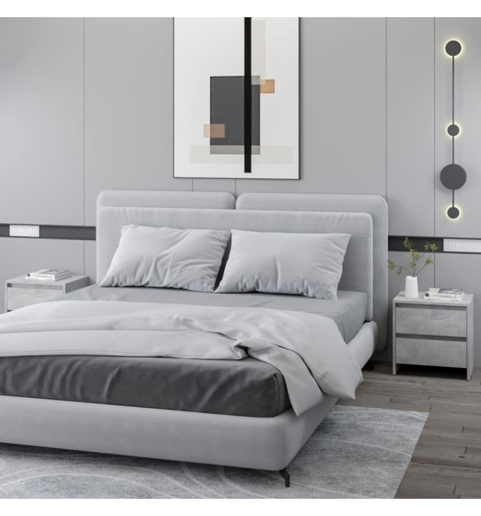 Tables de chevet 2pcs gris béton 45x34,5x44,5cm bois ingénierie | Mobilier & Déco