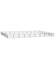 Parc pour chien 32panneaux Noir 100x50cm Acier enduit de poudre | Mobilier & Déco