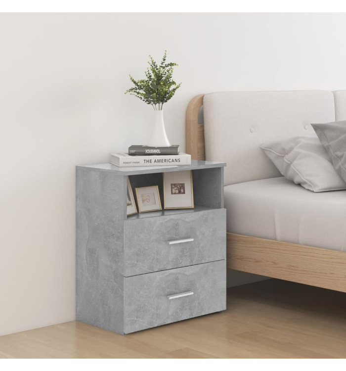 Tables de chevet 2 pcs Gris béton 50x32x60 cm | Mobilier & Déco