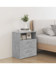 Tables de chevet 2 pcs Gris béton 50x32x60 cm | Mobilier & Déco