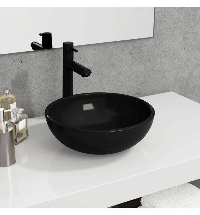 Lavabo Verre trempé 35x12 cm Noir | Mobilier & Déco