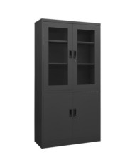 Armoire de bureau Anthracite 90x40x180 cm Acier | Mobilier & Déco