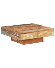 Table basse 80x80x28 cm Bois de récupération massif | Mobilier & Déco