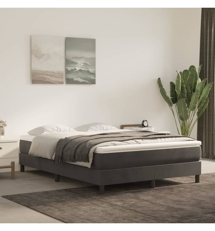 Matelas de lit à ressorts ensachés Gris foncé 140x200x20 cm | Mobilier & Déco