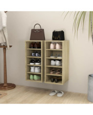 Armoires à chaussures 2 pcs Chêne Sonoma Bois d'ingénierie | Mobilier & Déco