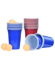 Ensemble de table de bière-pong 0,5 L Plastique | Mobilier & Déco