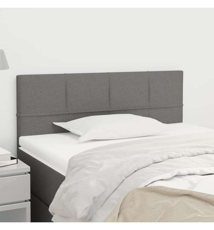 Tête de lit Gris foncé 100x5x78/88 cm Tissu | Mobilier & Déco