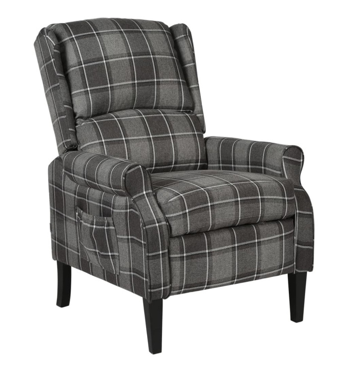 Fauteuil inclinable Gris Tissu | Mobilier & Déco