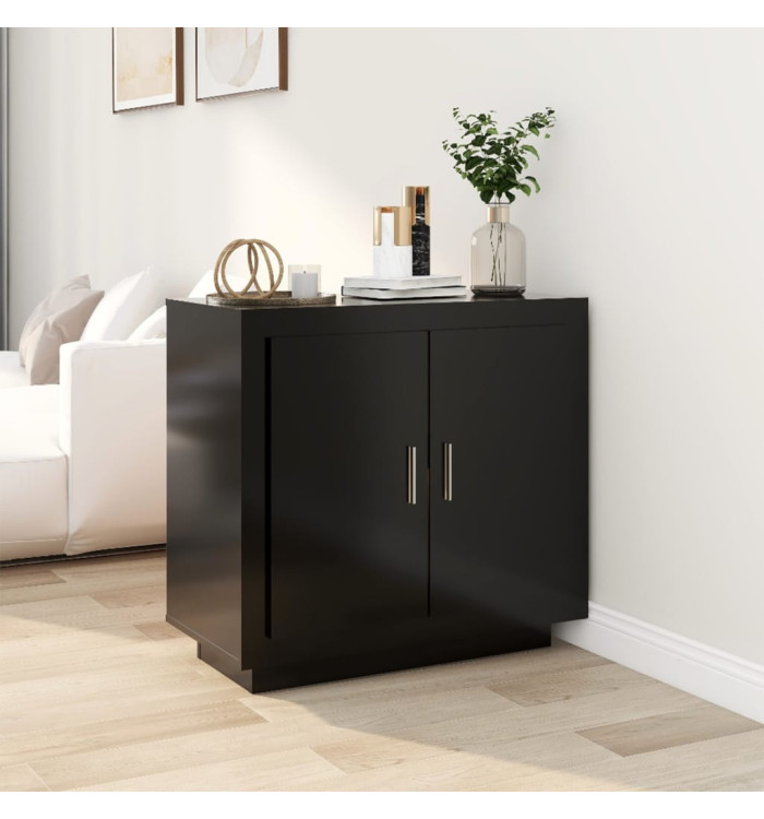 Buffet Noir 80x40x75 cm Bois d'ingénierie | Mobilier & Déco