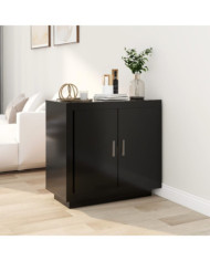 Buffet Noir 80x40x75 cm Bois d'ingénierie | Mobilier & Déco