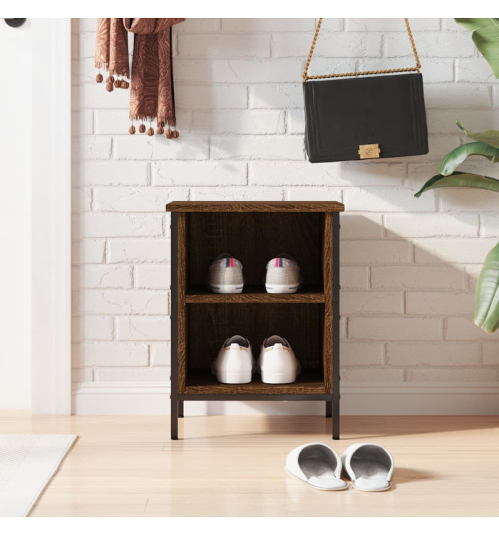 Armoire à chaussures chêne marron 38x35x50 cm bois d'ingénierie | Mobilier & Déco