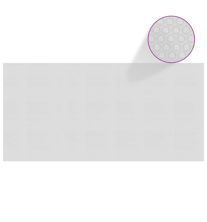 Film solaire de piscine flottant PE 450x220 cm Gris | Mobilier & Déco