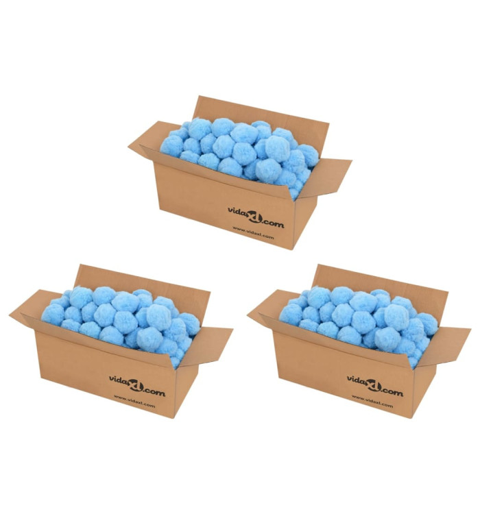 Boules anti-bactériennes filtrantes de piscine bleu 2100 g PE | Mobilier & Déco