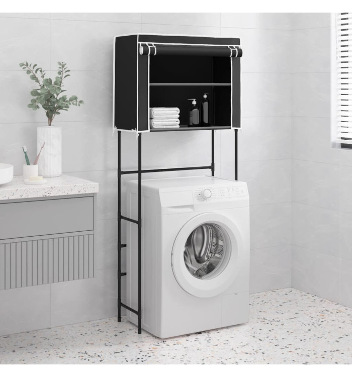Support de rangement 2 niveaux sur la machine à laver Noir Fer | Mobilier & Déco