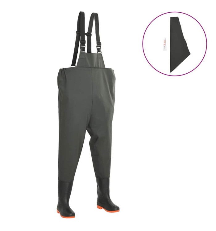Pantalon échassier avec bottes Vert Pointure 42 | Mobilier & Déco