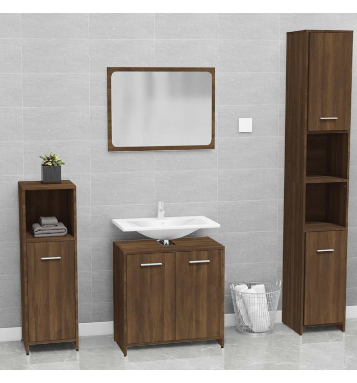 Meubles de salle de bain Chêne marron Bois d'ingénierie | Mobilier & Déco