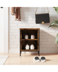 Armoire à chaussures chêne fumé 38x35x50 cm bois d'ingénierie | Mobilier & Déco