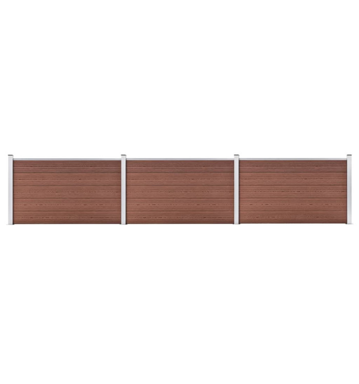 Clôture de jardin WPC 526x106 cm Marron | Mobilier & Déco