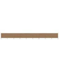 Paravent 9 panneaux Tissu 1200 x 120 cm Taupe | Mobilier & Déco