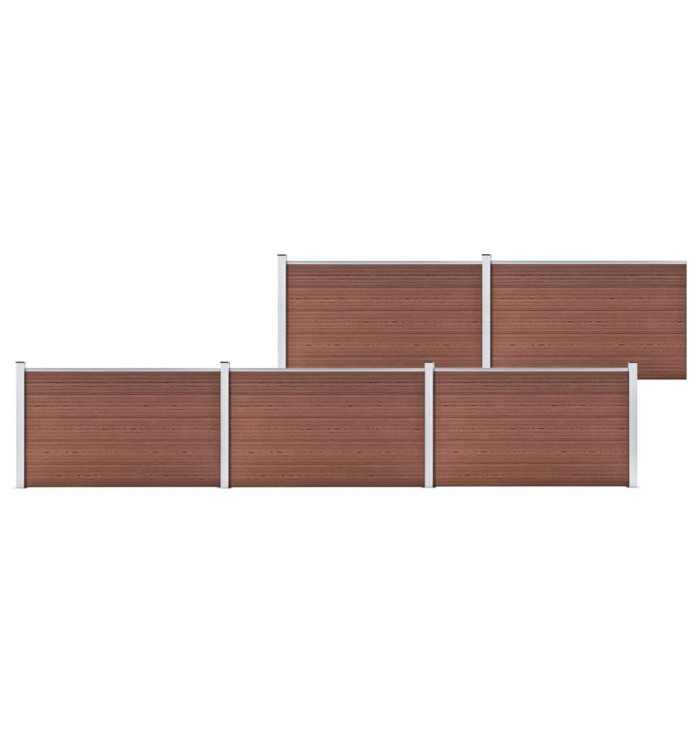 Clôture de jardin WPC 872x106 cm Marron | Mobilier & Déco