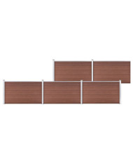 Clôture de jardin WPC 872x106 cm Marron | Mobilier & Déco