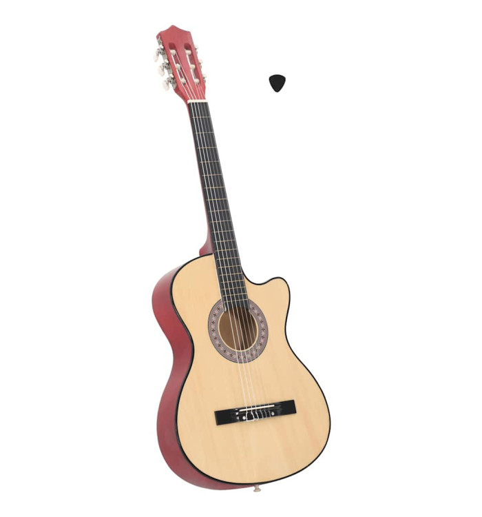Guitare acoustique pan coupé western avec 6 cordes 38" tilleul | Mobilier & Déco