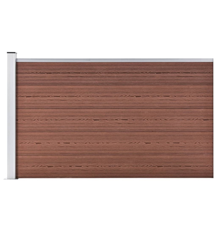 Clôture de jardin WPC 175x105 cm Marron | Mobilier & Déco