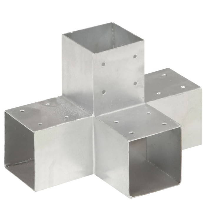 Connecteur de poteau Forme en X Métal galvanisé 91x91 mm | Mobilier & Déco