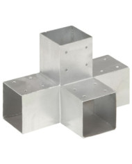 Connecteur de poteau Forme en X Métal galvanisé 91x91 mm | Mobilier & Déco