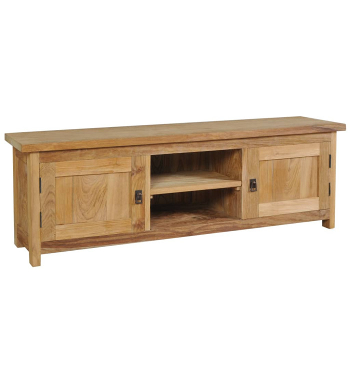 Meuble TV teck massif 120x30x40 cm | Mobilier & Déco