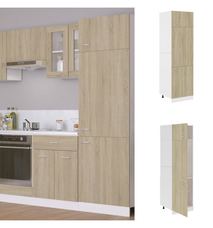 Armoire de réfrigérateur Chêne sonoma Bois d’ingénierie | Mobilier & Déco