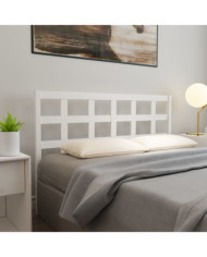 Tête de lit blanc 145,5x4x100 cm bois massif de pin | Mobilier & Déco