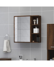 Armoire à miroir de salle de bain Chêne marron 62,5x20,5x64 cm | Mobilier & Déco