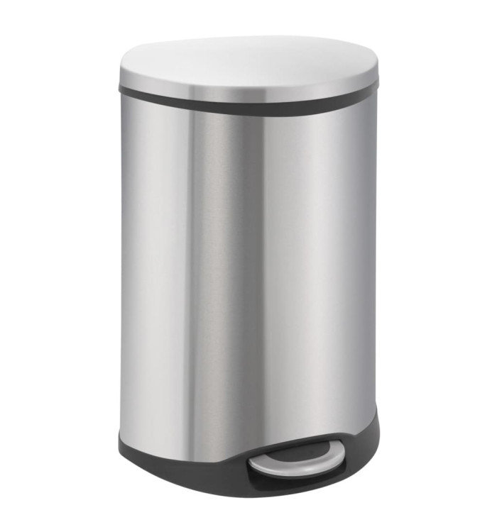 EKO Poubelle à pédale Shell 50 L Argenté mat | Mobilier & Déco