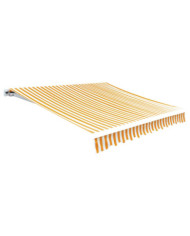 Tissu d'auvent Jaune tournesol/blanc 6 x 3 m (cadre non inclus) | Mobilier & Déco