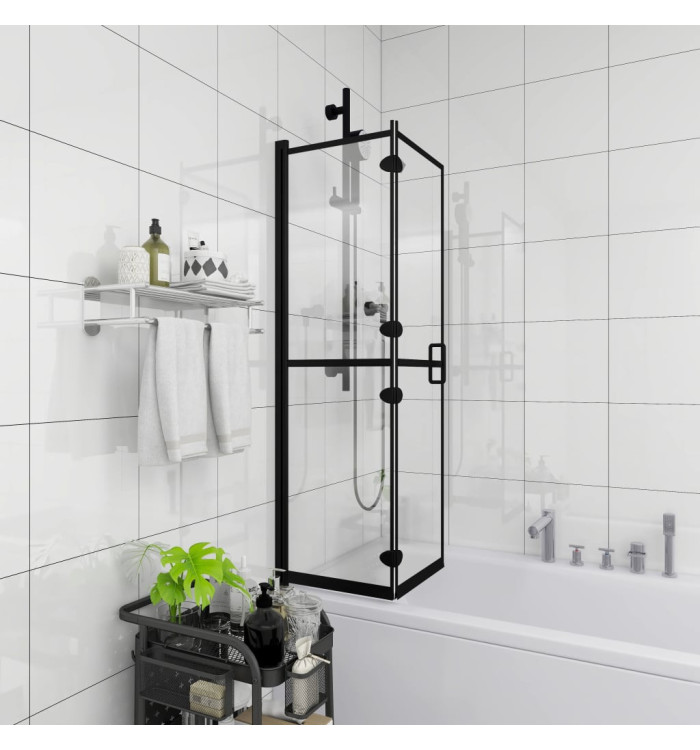 Cabine de douche pliable ESG 120x140 cm Noir | Mobilier & Déco