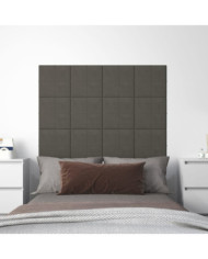 Panneaux muraux 12 pcs Gris foncé 30x30 cm Velours 1,08 m² | Mobilier & Déco
