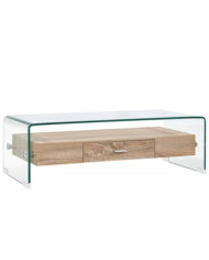 Table basse Clair 98x45x31 cm Verre trempé | Mobilier & Déco