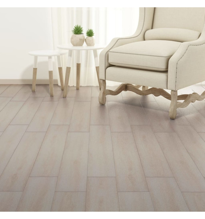 Planches de plancher PVC autoadhésif 2,51 m² 2 mm Blanc chêne | Mobilier & Déco
