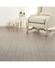 Planches de plancher PVC autoadhésif 2,51 m² 2 mm Blanc chêne | Mobilier & Déco