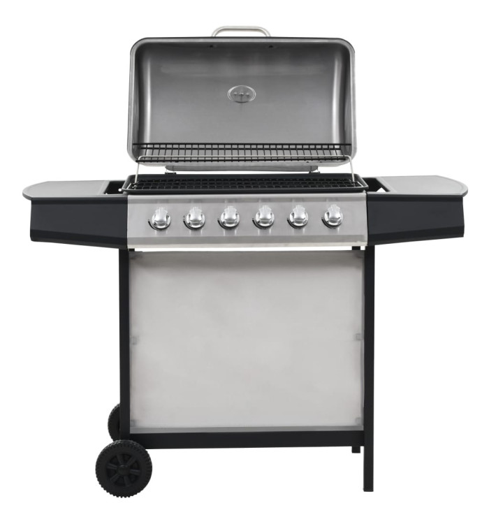 Barbecue au gaz avec 6 zones de cuisson Inox Argenté | Mobilier & Déco