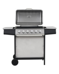 Barbecue au gaz avec 6 zones de cuisson Inox Argenté | Mobilier & Déco