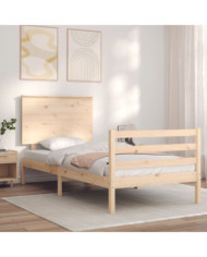 Cadre de lit sans matelas 90x200 cm bois massif | Mobilier & Déco