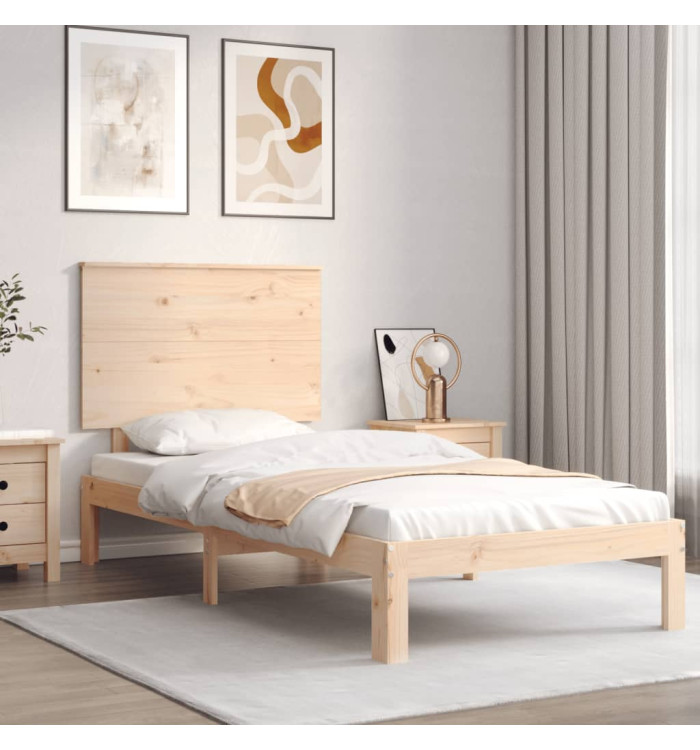 Cadre de lit sans matelas 90x200 cm bois de pin massif | Mobilier & Déco