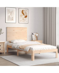 Cadre de lit sans matelas 90x200 cm bois de pin massif | Mobilier & Déco