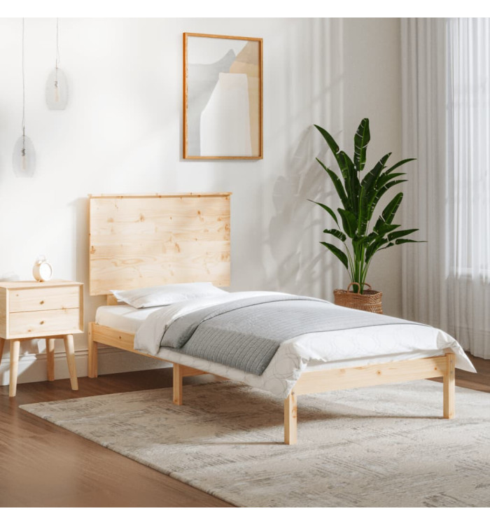 Cadre de lit sans matelas 90x200 cm bois de pin massif | Mobilier & Déco