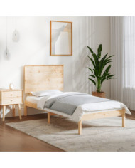 Cadre de lit sans matelas 90x200 cm bois de pin massif | Mobilier & Déco