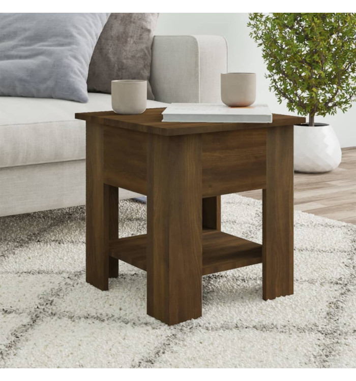 Table basse chêne marron 40x40x42 cm bois d'ingénierie | Mobilier & Déco